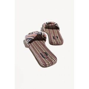 Anthropologie Amambaih Martina Flatform Sandals Blue Pink Size 41 Woven Braided